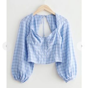 & Other Stories Puffed Sleeve Blouse Sz 8